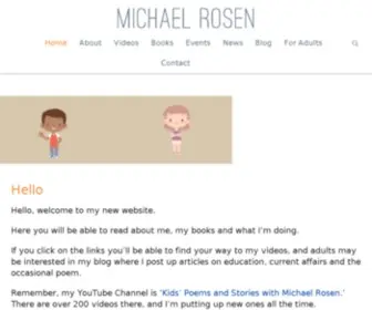 Michaelrosen.co.uk(Michael Rosen) Screenshot