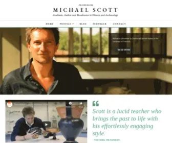 Michaelscottweb.com(Academic, Author and Broadcaster in History and Archaeology) Screenshot