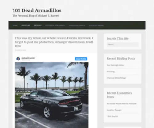Michaeltbarrett.com(101 Dead Armadillos) Screenshot