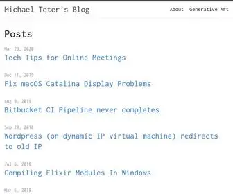 Michaelteter.com(This blog) Screenshot