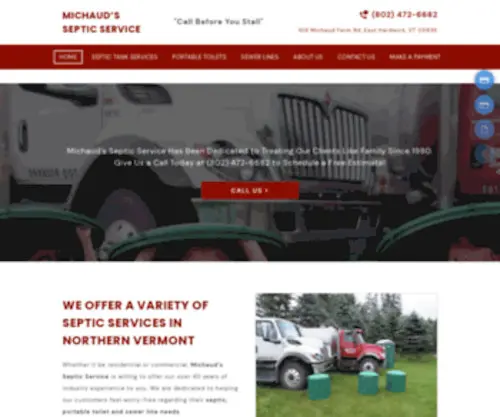 Michaudssepticservice.com(Septic Tank Services) Screenshot