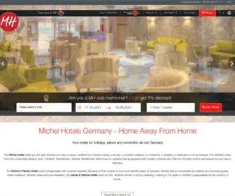 Michel-Hotels.com(Michel Hotels Chain in Germany) Screenshot