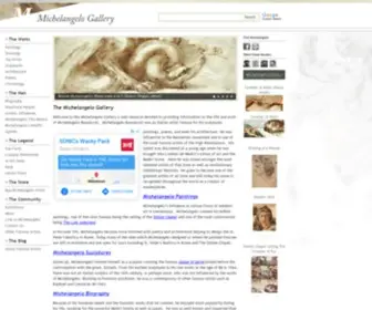 Michelangelo-Gallery.com(Michelangelo Buonarotti Paintings and Biography) Screenshot