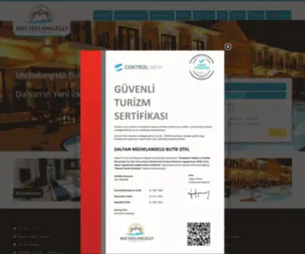 Michelangelo.com.tr(Dalyan Michelangelo Butik Otel Resmi websitesi) Screenshot