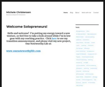 Michelechristensen.com(Business Strategist for Solopreneurs) Screenshot