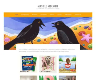 Michelenidenoff.com(Illustration, Calligraphy and Classes) Screenshot