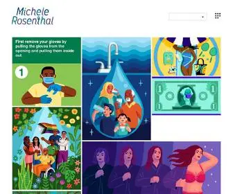 Michelerosenthal.com(Freelance vector illustration out of Brooklyn) Screenshot