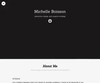 Michelleboisson.com(Interaction design and creative strategy) Screenshot