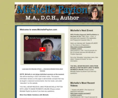 Michellepayton.com(Local paper link (Mountain XPress)) Screenshot