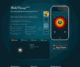 Michelthomasapp.com(The Natural Way to Learn a New Language) Screenshot