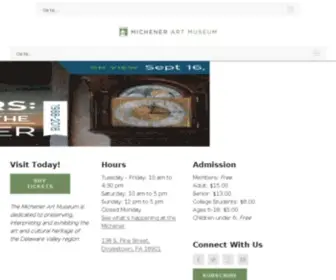 Michenerartmuseum.org(The Michener Art Museum in Doylestown) Screenshot