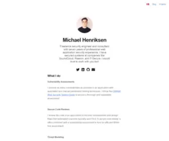 Michenriksen.com(Michael Henriksen) Screenshot
