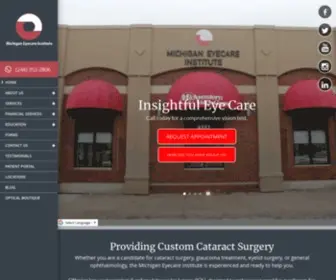 Micheyecare.com(Michigan Eyecare in Southfield) Screenshot