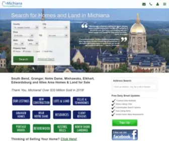 Michianahomesandland.com(South Bend Real Estate) Screenshot