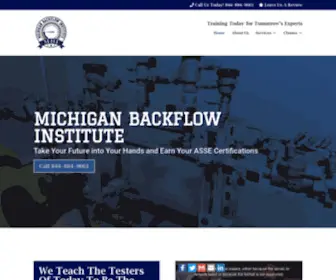 Michiganbackflowinstitute.com(Backflow Certification Training in Waterford) Screenshot