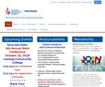Michigancec.org(The Michigan Council for Exceptional Children) Screenshot