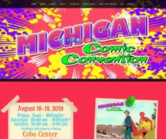 Michigancomicconvention.com(Michigan Comic Con Detroit Michigan) Screenshot