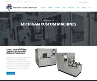 Michigancustommachines.com(Automotive Test Machines & Custom Test Machine Manufacturer) Screenshot