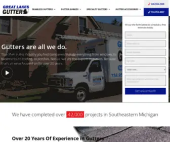 Michigangutters.com(Great Lakes Gutter) Screenshot