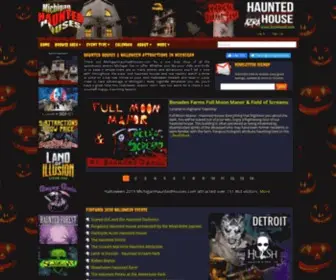 Michiganhauntedhouses.com(Michigan Haunted HousesHalloween Entertainment Guide) Screenshot