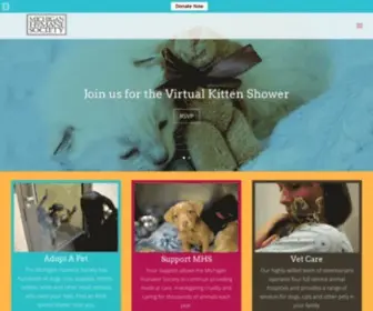Michiganhumane.org(Animal Shelters) Screenshot