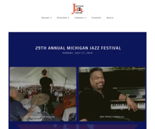 MichiganjazzFestival.org(29th Annual Festival) Screenshot