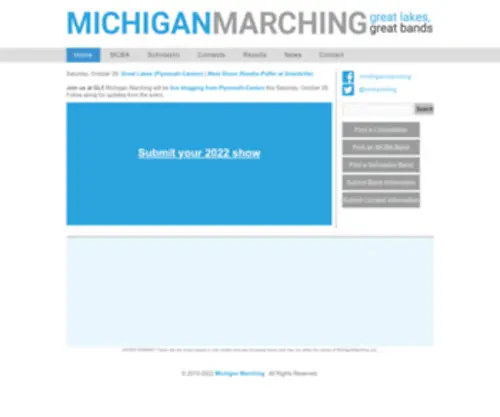 Michiganmarching.com(Michigan Marching) Screenshot