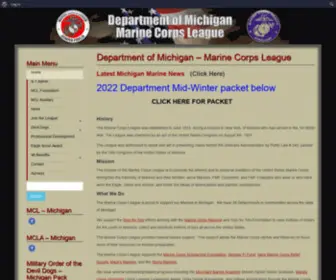 Michiganmarines.org(Department of Michigan Marine Corps League) Screenshot