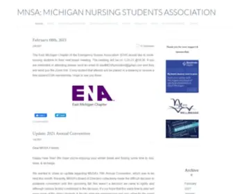 Michigannsa.org(MICHIGAN NURSING STUDENTS ASSOCIATION) Screenshot