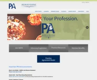 Michiganpa.org(Michigan Academy of Physician Assistants) Screenshot