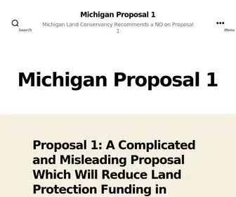 Michiganproposal1.com(Michigan Proposal 1) Screenshot