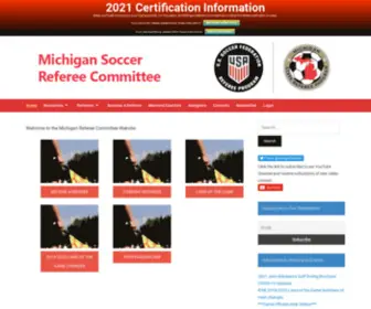 Michiganreferee.org(The web home of Michigan Soccer Referee's) Screenshot