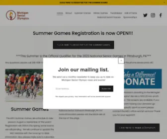 Michiganseniorolympics.org(Michigan senior olympics promotes healthy lifestyles by organizing state games) Screenshot