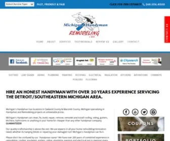 Michiganshandyman.com(Michigan Handyman Services Roofing) Screenshot