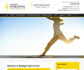 Michiganspineandpain.com(Pleasant, Gaylord, & West Bloomfield, MI) Screenshot