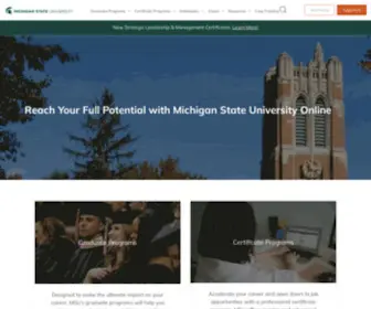 Michiganstateuniversityonline.com(Michigan State University (MSU) Online) Screenshot