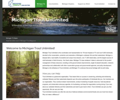 Michigantu.org(Michigan Trout Unlimited) Screenshot