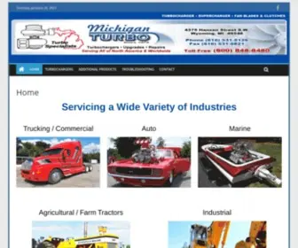 Michiganturbo.com(Turbochargers, Supercharger, Fan Blades, Clutches) Screenshot