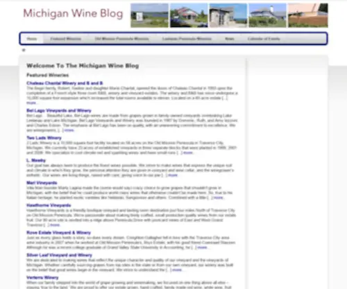 Michiganwineblog.com(Wineries and Vineyards of Michigan) Screenshot