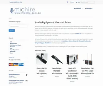 Michire.com.au(Mic Hire) Screenshot