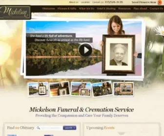 Mickelsonfs.com(Mickelson Funeral Home & Cremation) Screenshot