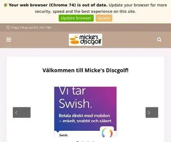 MickesdiscGolf.se(Micke's discgolf) Screenshot