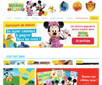 Mickeyjunior.fr(Magazine Mickey Junior) Screenshot