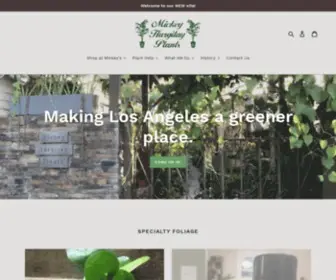 Mickeysplants.com(Mickey Hargitay Plants) Screenshot