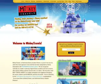 Mickeytravels.com(Disney vacation) Screenshot