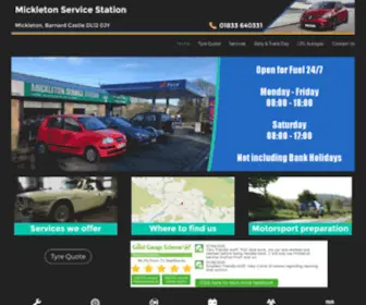 Mickleton.co.uk(Mickleton Service Station garage near Barnard Castle offers quality workshop repairs) Screenshot