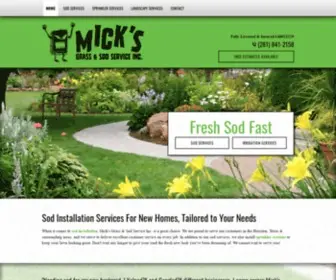 Micksgrass.com(Sod Installation) Screenshot