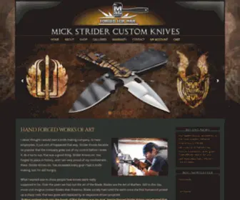 Mickstridercustomknives.com(Forged For War) Screenshot