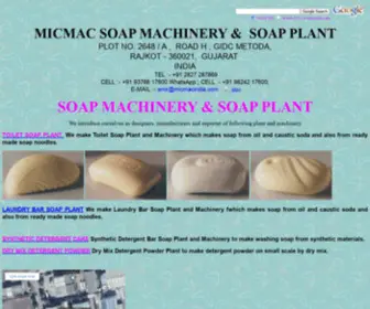 Micmacindia.com(SOAP MACHINERY PLANT for making soap) Screenshot