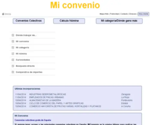 Miconvenio.com(Miconvenio) Screenshot